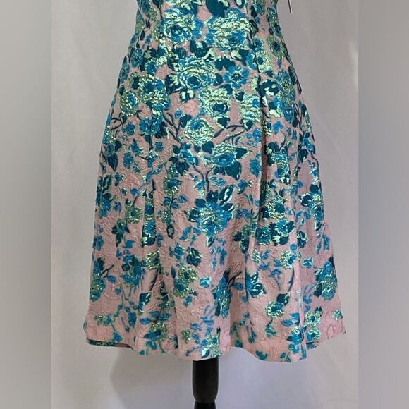 Lela Rose Floral-Jacquard A-Line Dress size 8 - Picture 6 of 13